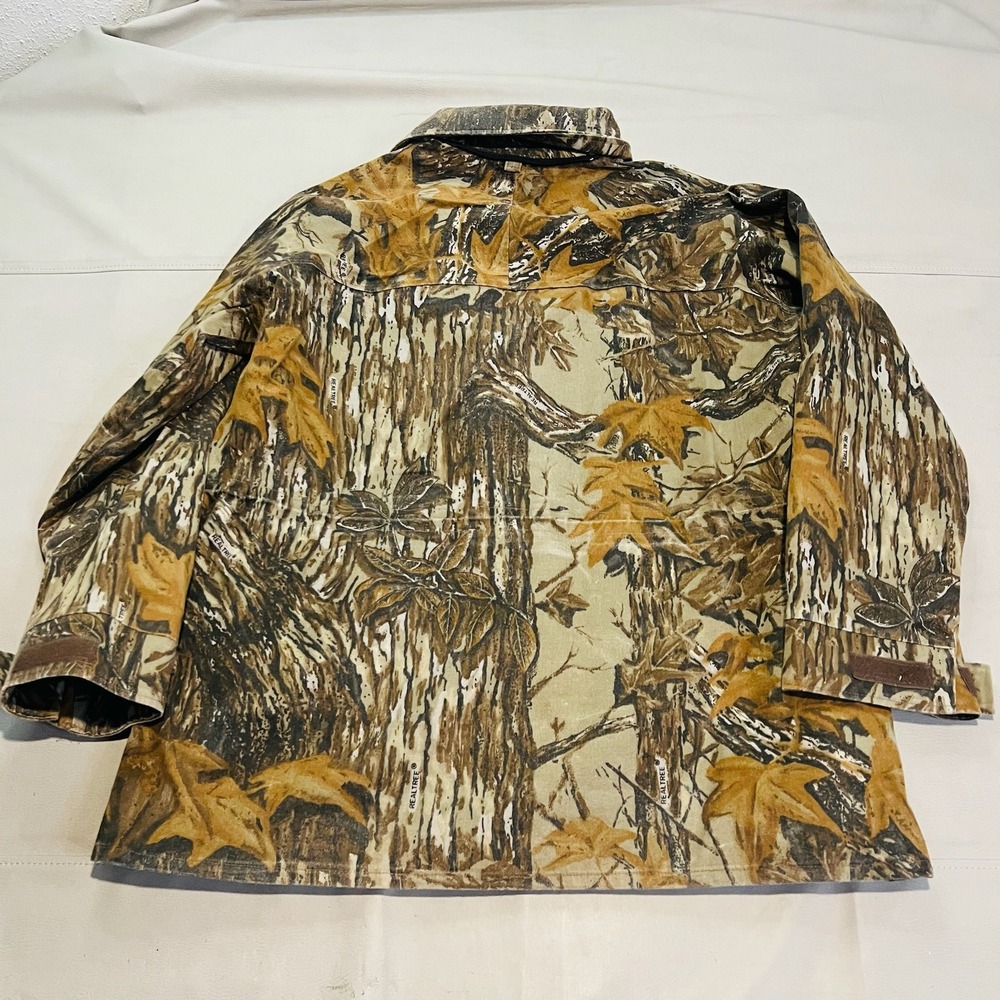 VTG 10X Gore Tex Rainwear Camo Hunt Real Tree Bark‎ Woodland Jacket XL-Tall USA- - Picture 2 of 12